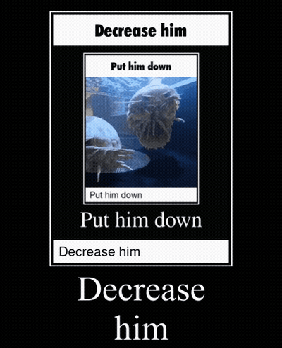Poster Decrease Him Put Him Down Put Him Down GIF
